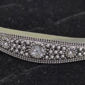 Vintage Silver Tone Rhinestone Bracelet
